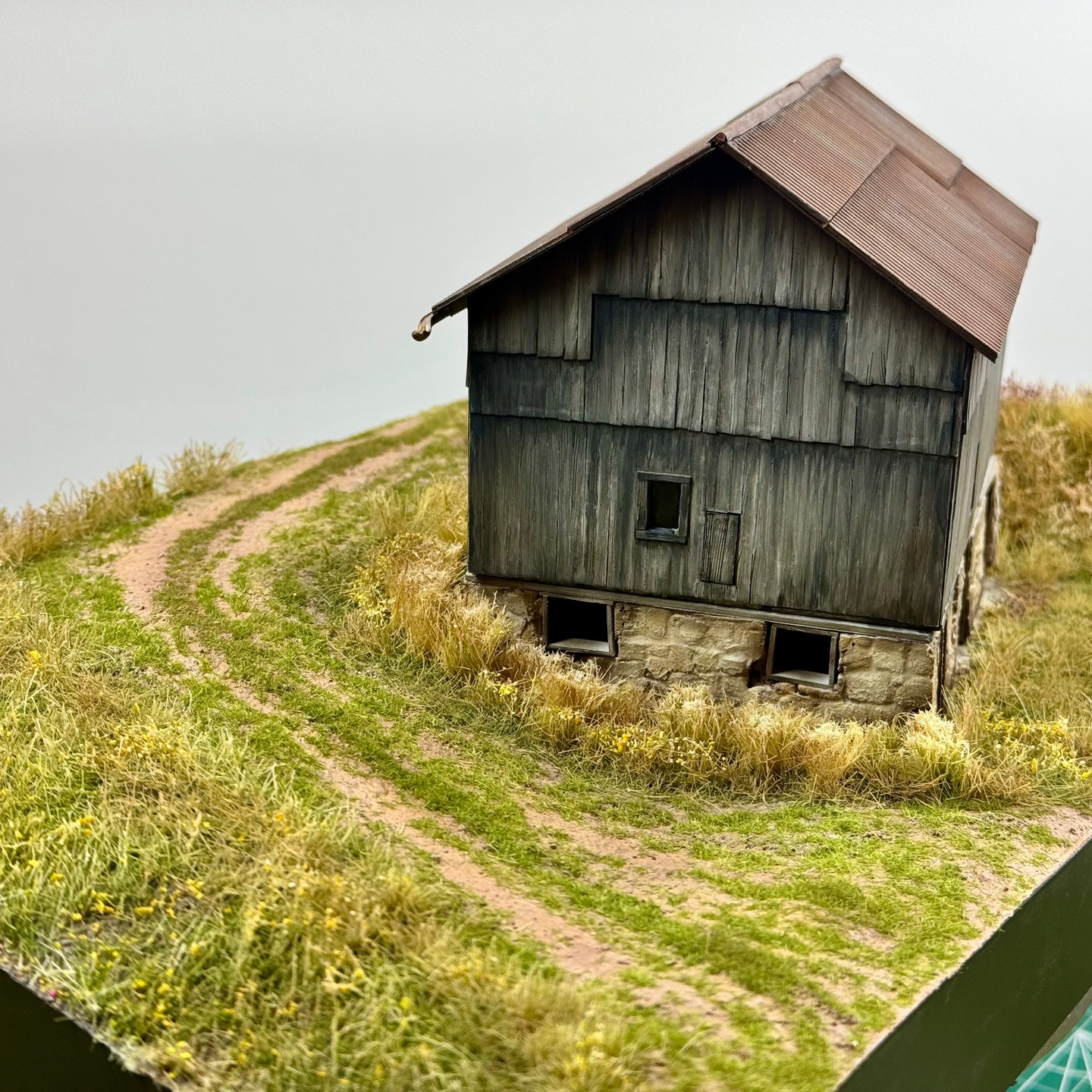 Ontario barn model — close-up of hand-painted details.